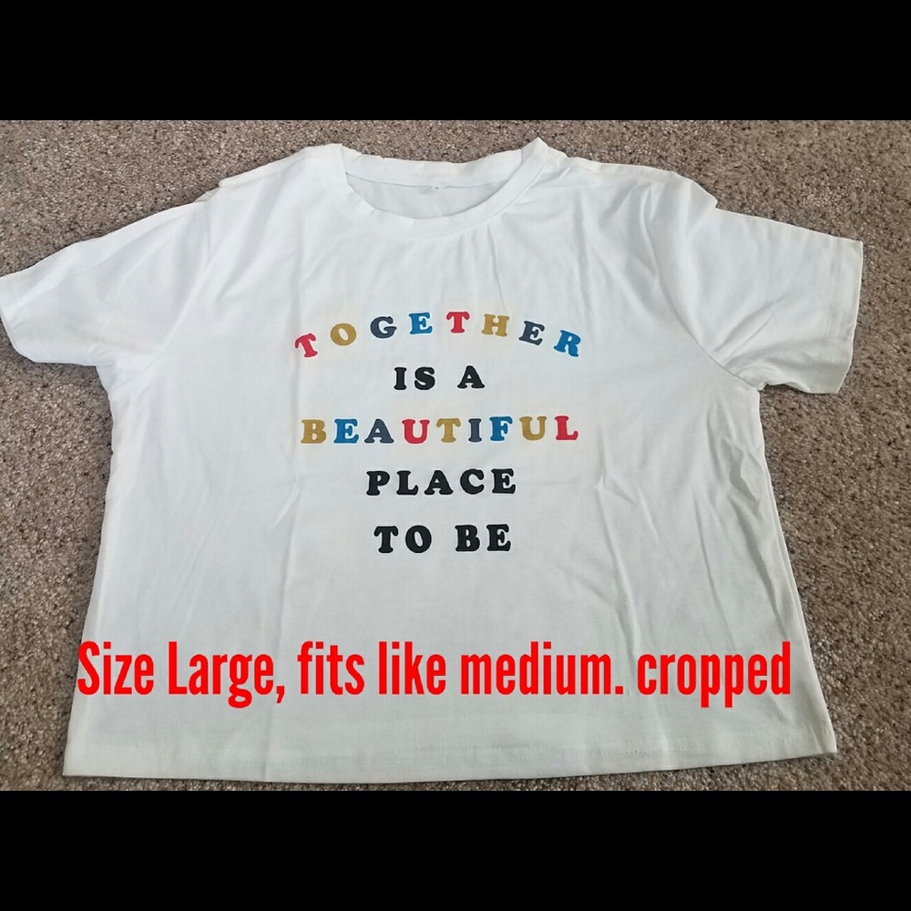 cropped white tee